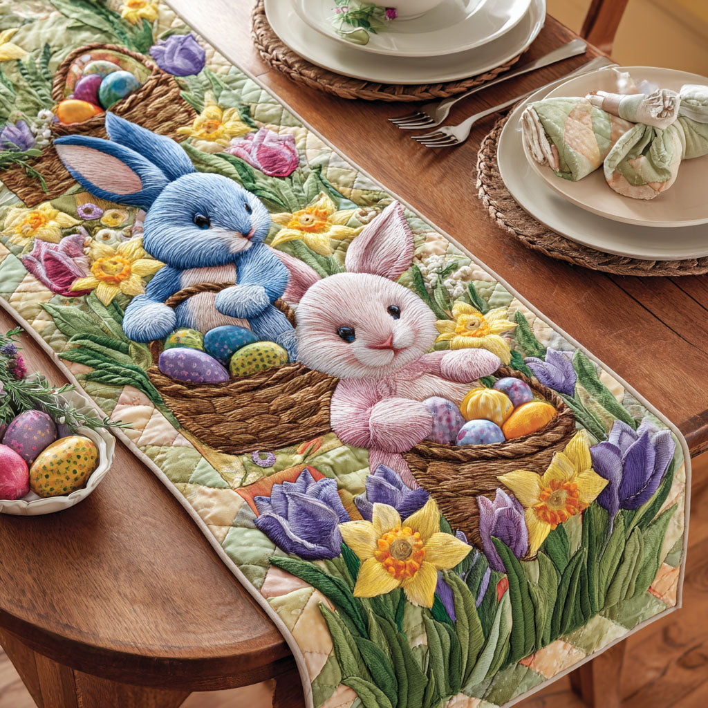 Country Bunny Quilted Table Runner NCU0TD2316