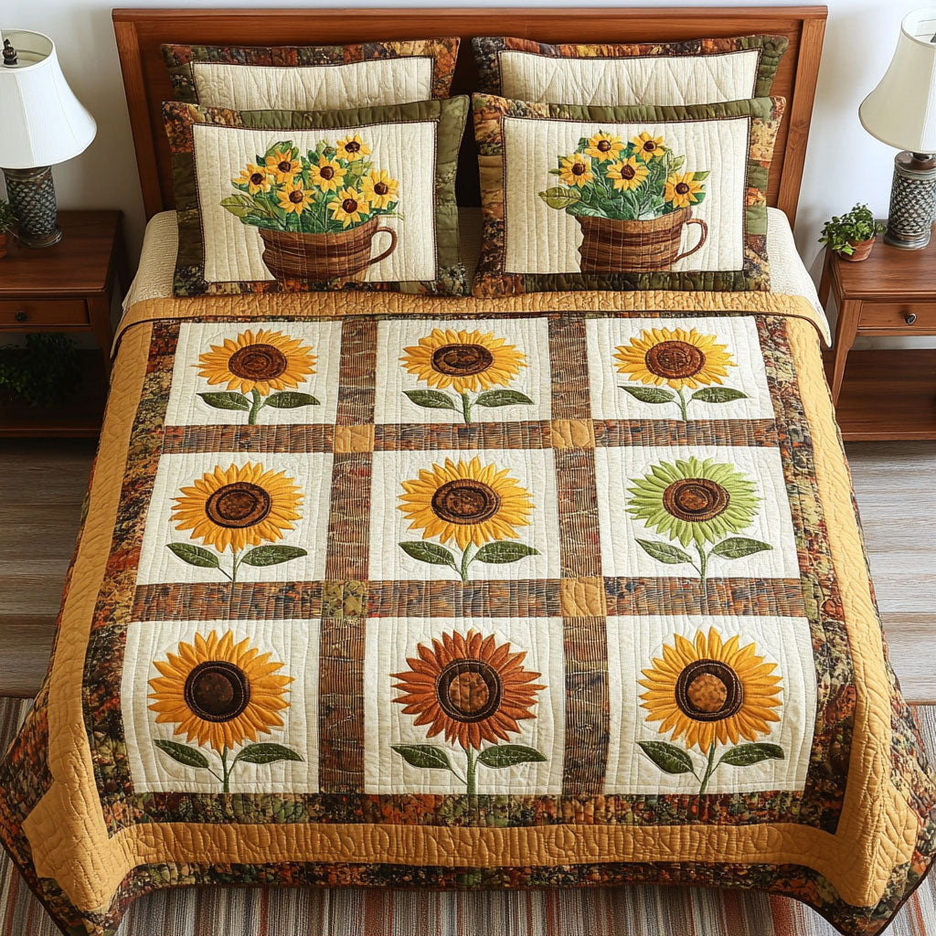 Country Charm 3-Piece Quilted Bedding Set NCU0NT5120