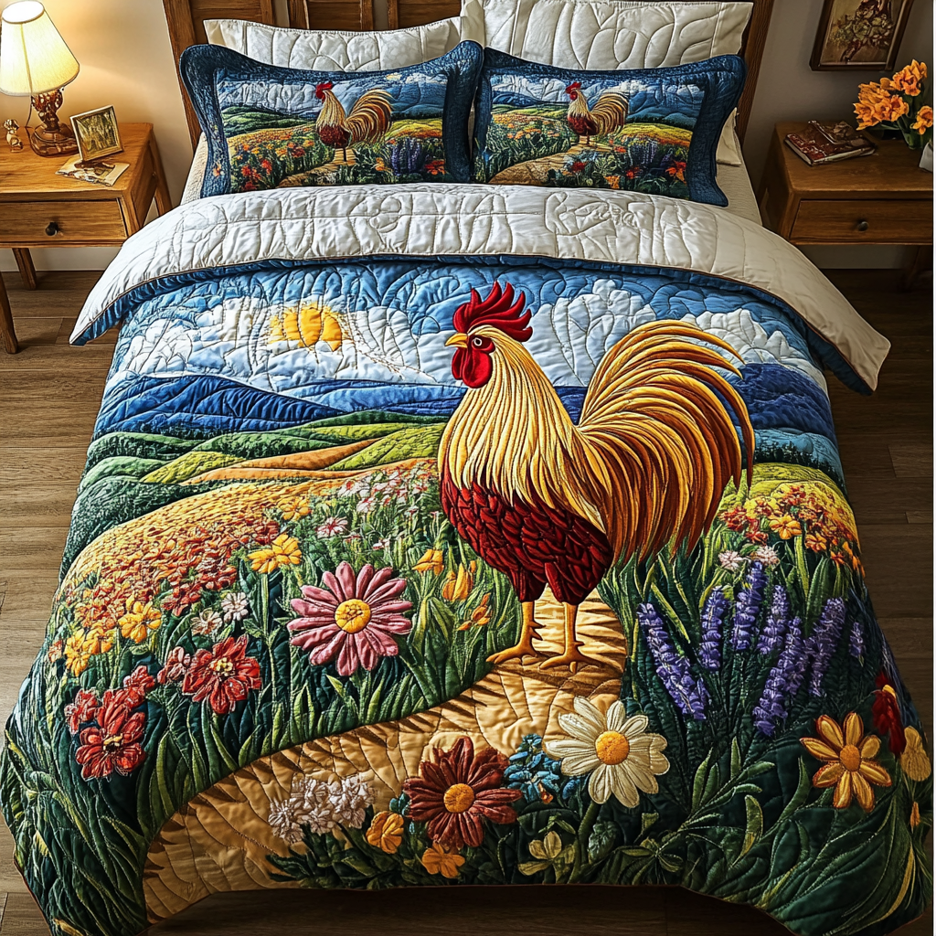 Country Charm 3-Piece Quilted Bedding Set NCU0VH3195