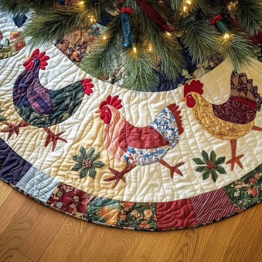 Country Christmas Quilted Christmas Tree Skirt NCU0PT2268