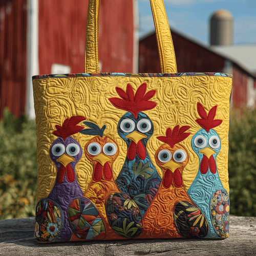 Country Cluckers Quilted Tote Bag NCU0TH2831