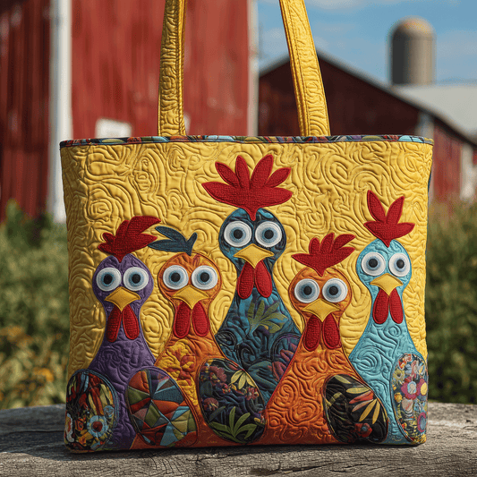 Country Cluckers Quilted Tote Bag NCU0TH2831