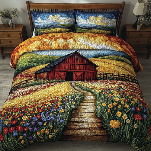 Country Comfort 3-Piece Quilted Bedding Set NCU0VH3809
