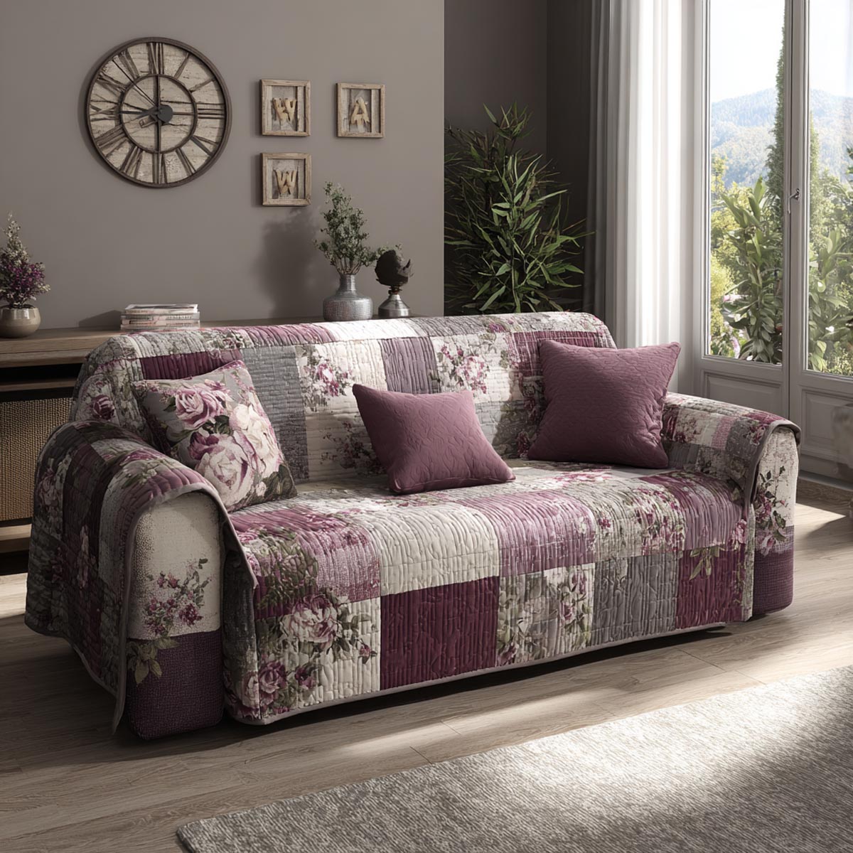 Country Comfort Quilted Sofa Cover NCU0DV9209