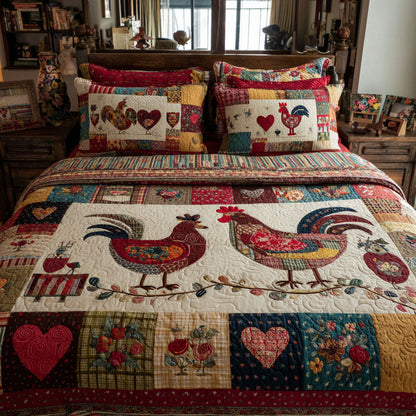 Country Coop 3-Piece Quilted Bedding Set NCU0PT7424