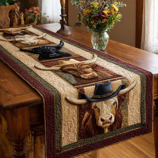 Country Cow Charm Quilted Table Runner NCU0NT11624