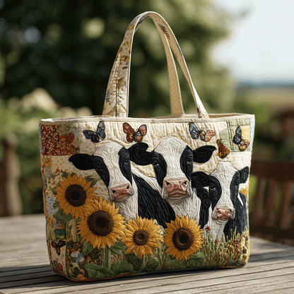 Country Cow Quilted Tote Bag NCU0TH2739