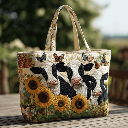 Country Cow Quilted Tote Bag NCU0TH2739
