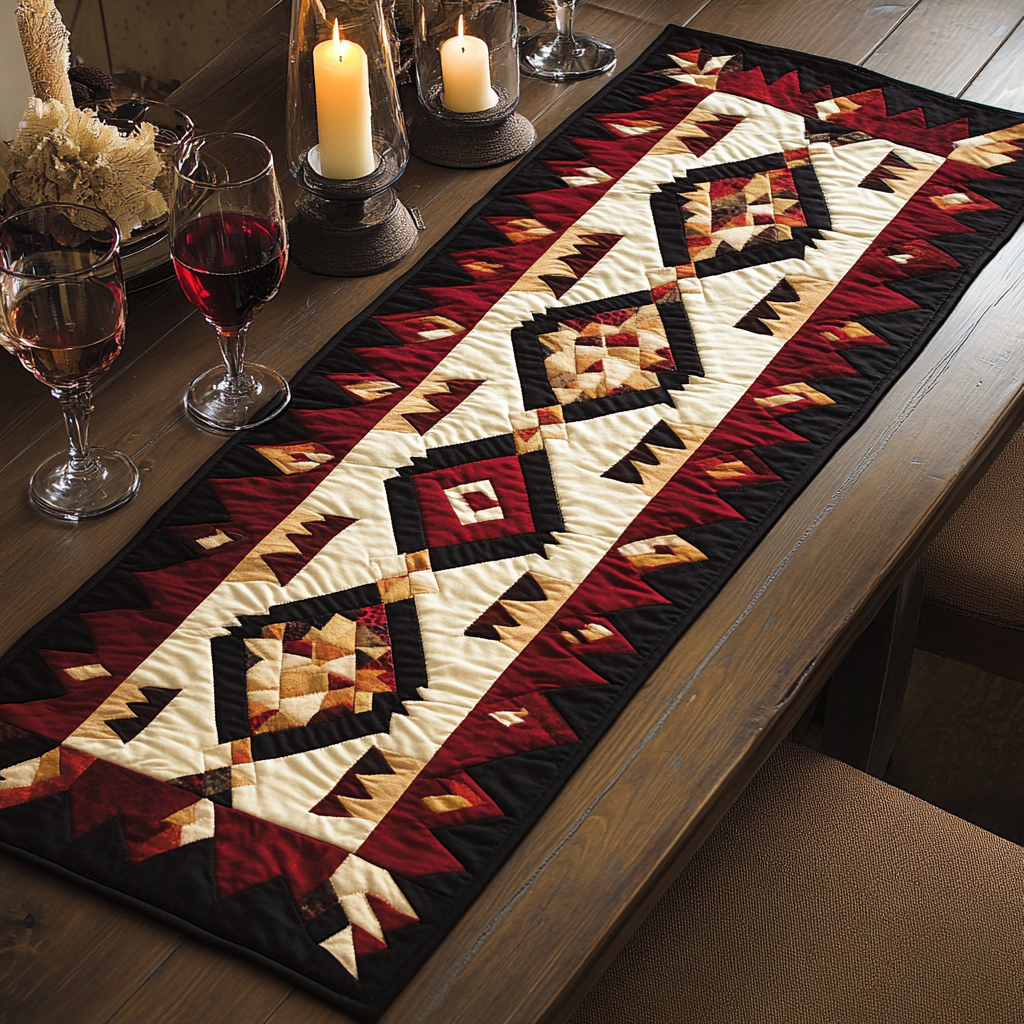 Country Elegance Quilted Table Runner NCU0VH2415