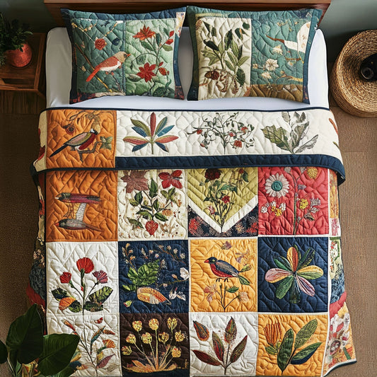 Country Fleur 3-Piece Quilted Bedding Set NCU0PT6721