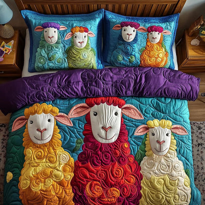 Country Flock 3-Piece Quilted Bedding Set NCU0DV9036