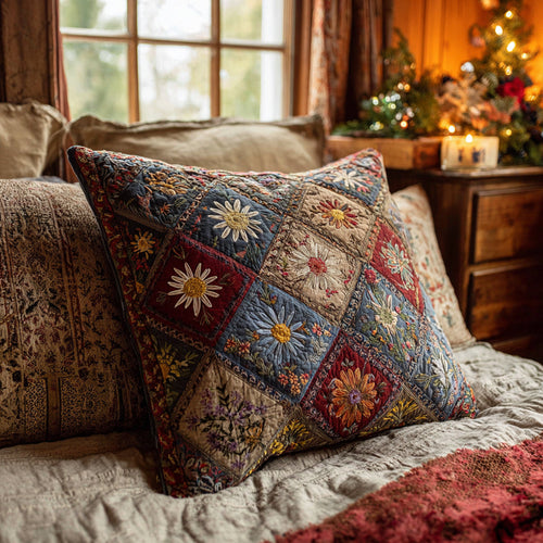 Country Flowers Quilted Pillow Case NCU0DV8690