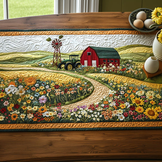 Country Fresh Blooms Quilted Table Runner NCU0PT6138