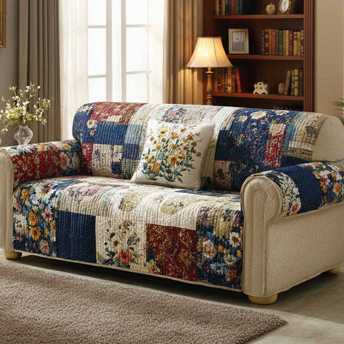 Country Garden Quilted Sofa Cover NCU0XD2290