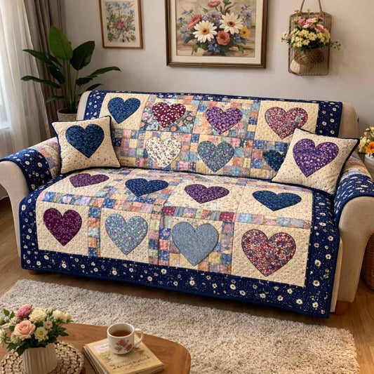 Country Garden Quilted Sofa Cover NCU0XD2543