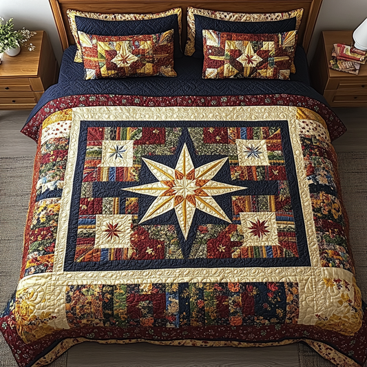 Country Glow 3-Piece Quilted Bedding Set NCU0VH2893