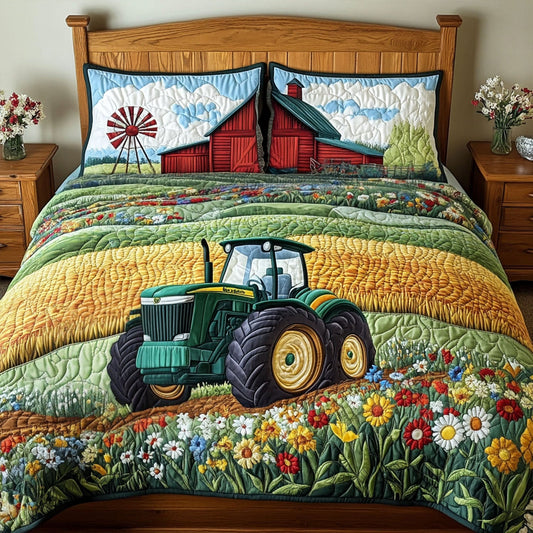 Country Harvest 3-Piece Quilted Bedding Set NCU0PT5650