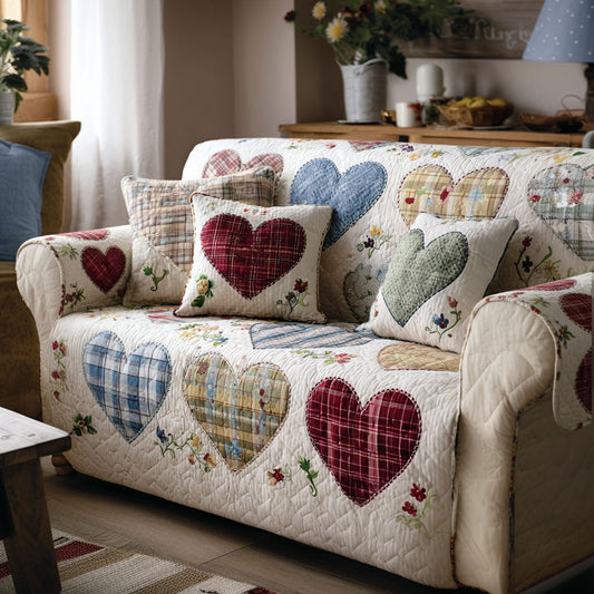 Country Love Quilted Sofa Cover NCU0NT11875