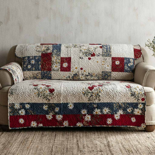 Country Mama Quilted Sofa Cover NCU0XD2317