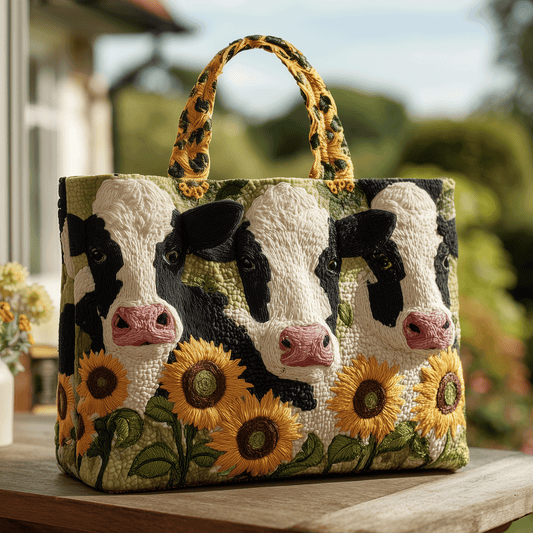 Country Moo Quilted Tote Bag NCU0TH2736