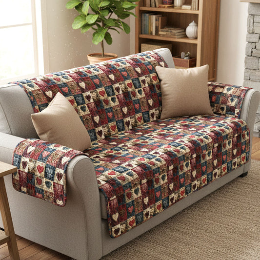 Country Mosaic Quilted Sofa Cover NCU0TV1485