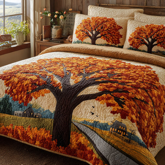 Country Oak 3-Piece Quilted Bedding Set NCU0VL3639