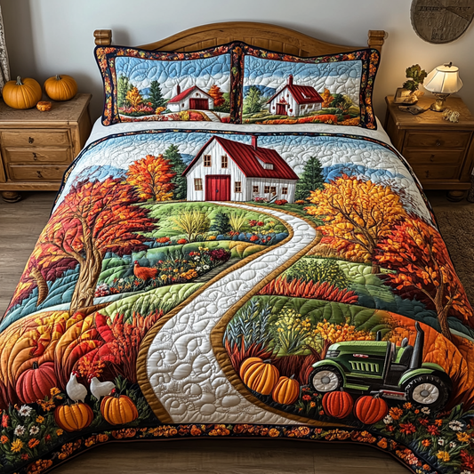 Country Path 3-Piece Quilted Bedding Set NCU0DK9407