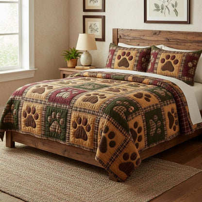 Country Paw 3-Piece Quilted Bedding Set NCU0NT11679