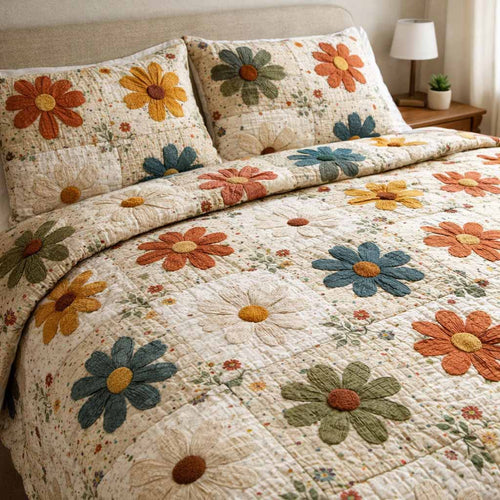 Country Petals 3-Piece Quilted Bedding Set NCU0XD2528