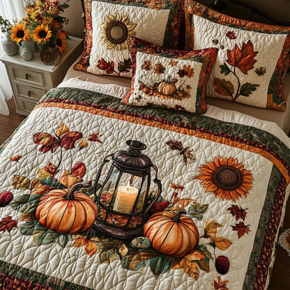 Country Pumpkin Lane 3-Piece Quilted Bedding Set NCU0PT8265