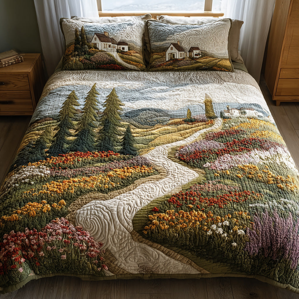 Country Road 3-Piece Quilted Bedding Set NCU0DV6323