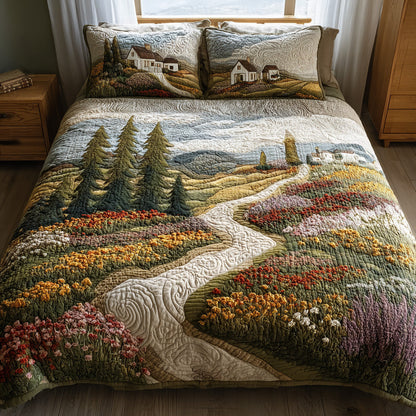 Country Road 3-Piece Quilted Bedding Set NCU0DV6323