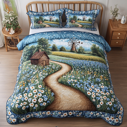 Country Road 3-Piece Quilted Bedding Set NCU0VH4801
