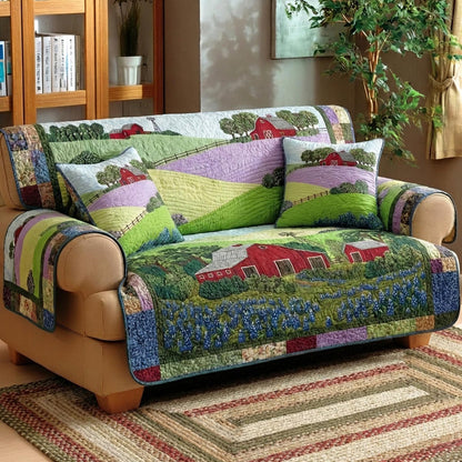 Country Spring Quilted Sofa Cover NCU0DV9298