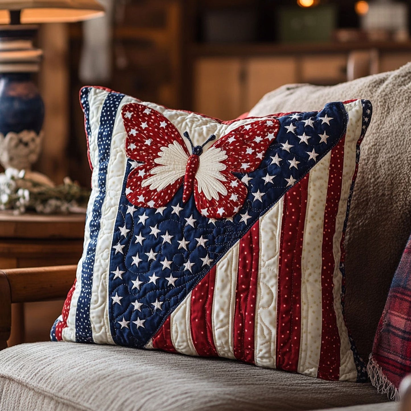 Country Starflight Quilted Pillow Case NCU0PT5246