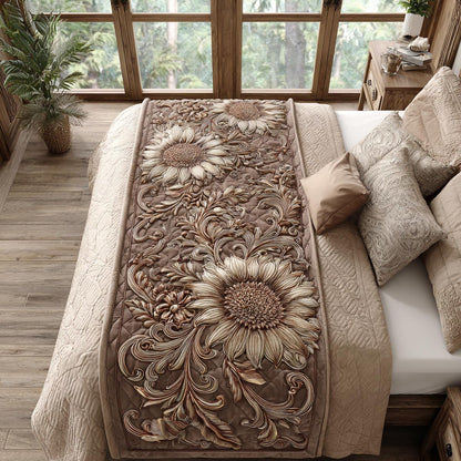 Country Sunflower Quilted Bed Runner NCU0DV9473