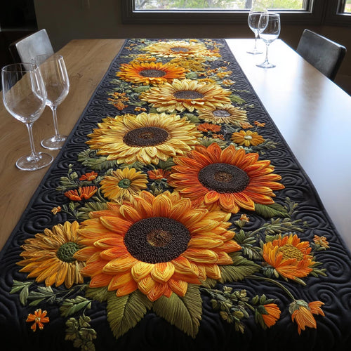 Country Sunflower Quilted Table Runner NCU0DV9438