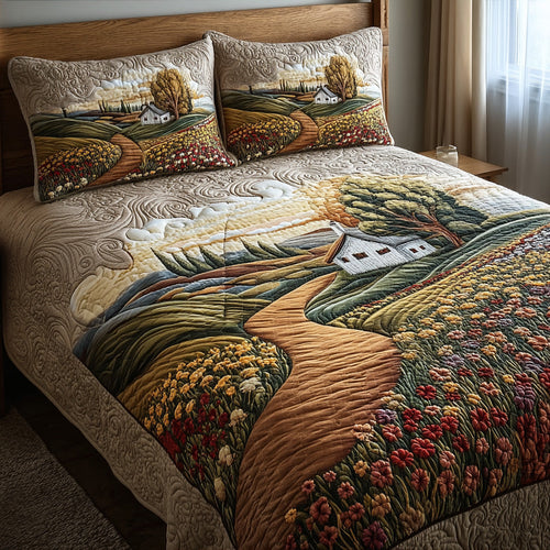 Country Sunlight 3-Piece Quilted Bedding Set NCU0DV6331