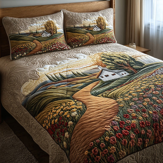 Country Sunlight 3-Piece Quilted Bedding Set NCU0DV6331