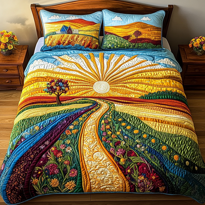 Countryside Bliss 3-Piece Quilted Bedding Set NCU0VL928