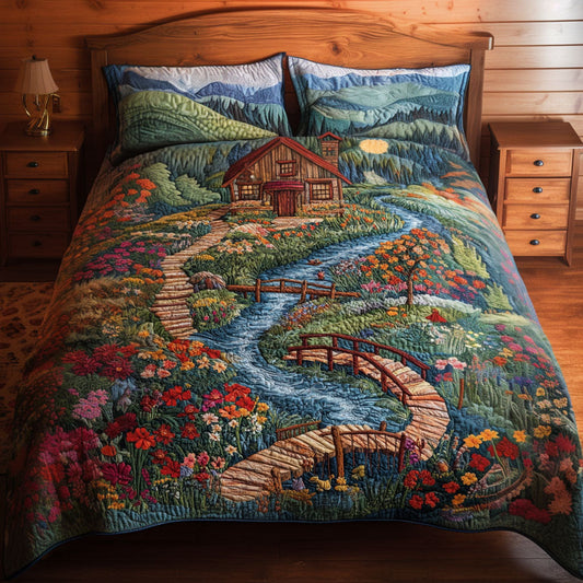 Countryside Bloom 3-Piece Quilted Bedding Set NCU0PT5771