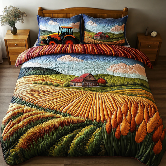 Countryside Charm 3-Piece Quilted Bedding Set NCU0DK6643