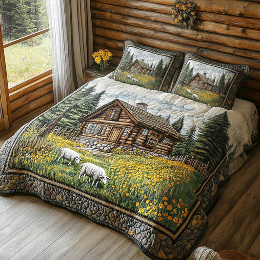 Countryside Charm 3-Piece Quilted Bedding Set NCU0PT3249