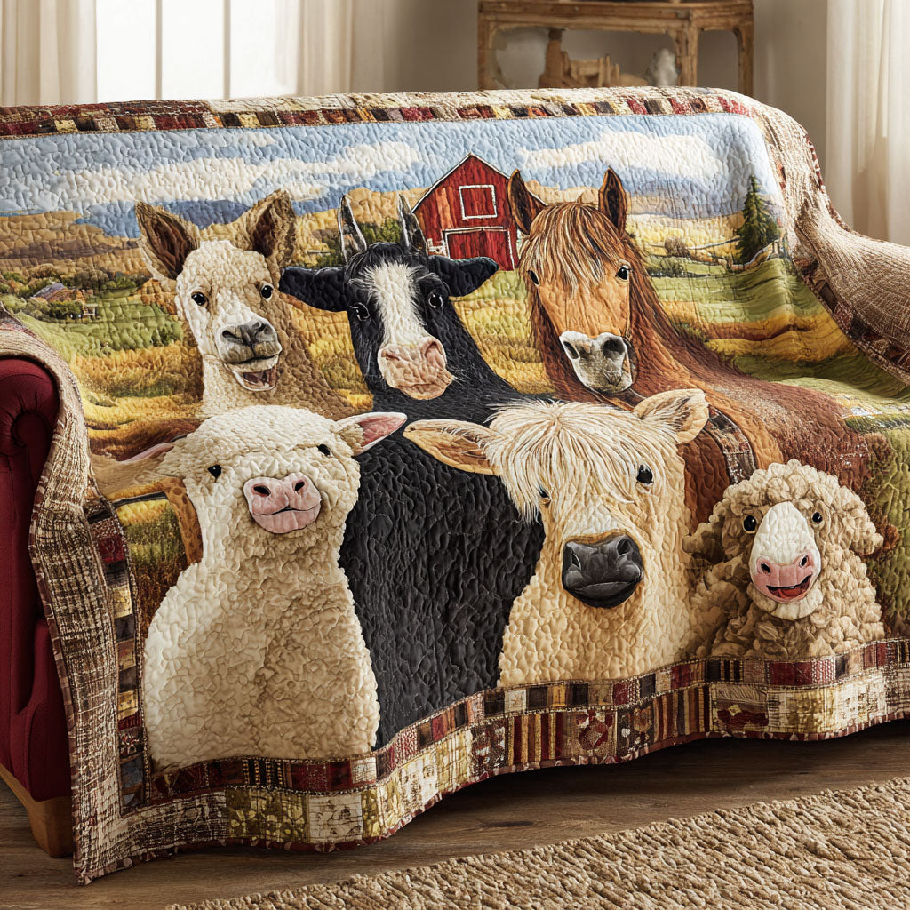 Countryside Charm Quilted Sofa Cover NCU0NT11895
