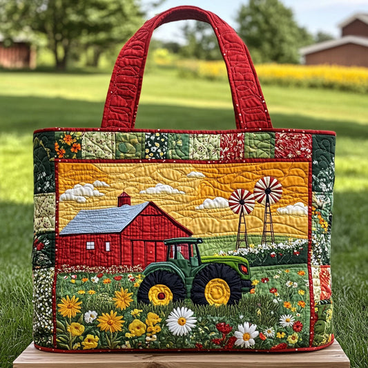 Countryside Charm Quilted Tote Bag NCU0PT7969