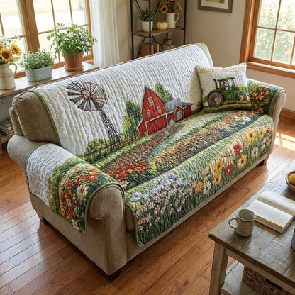 Countryside Comfort Quilted Sofa Cover NCU0PT11397