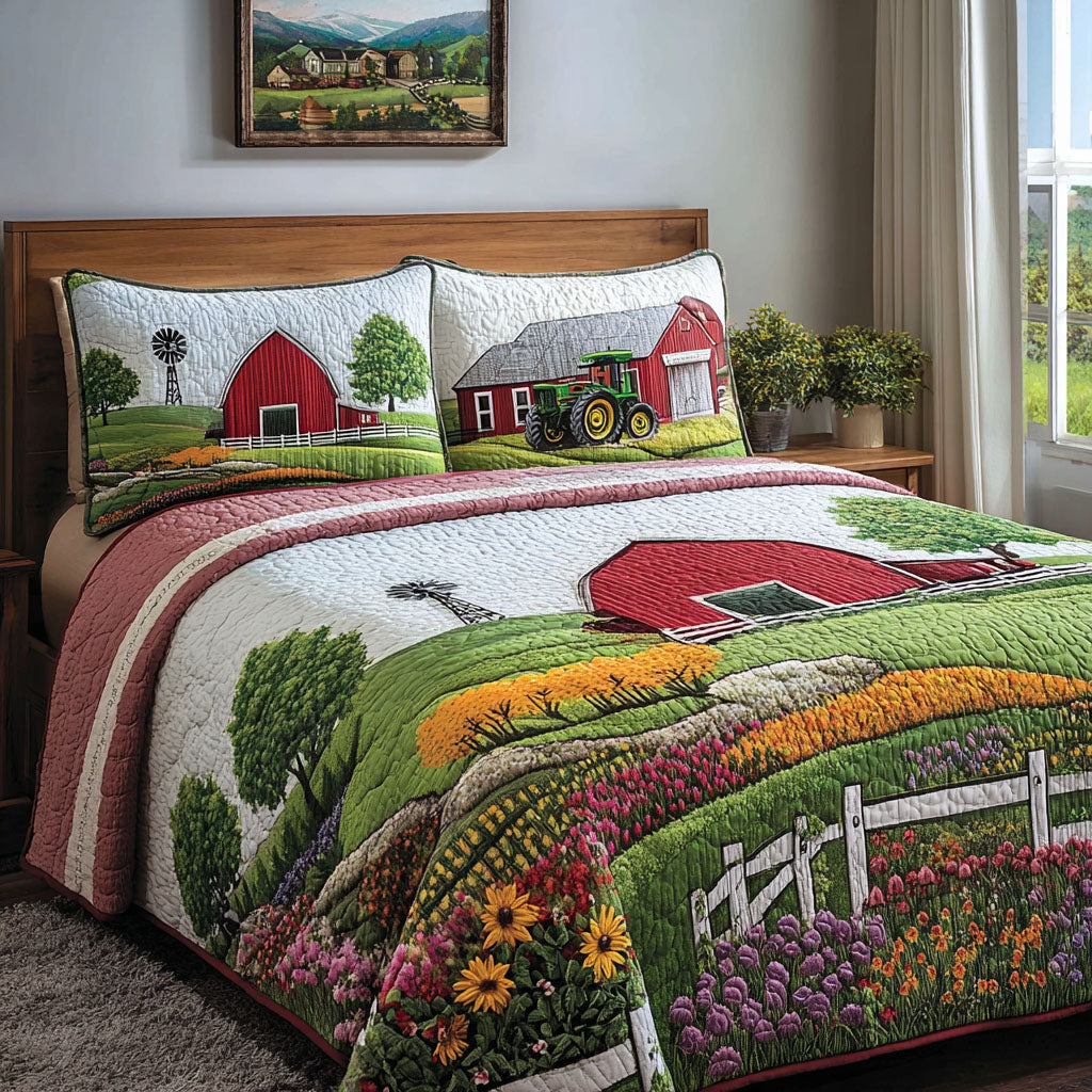 Countryside Glow 3-Piece Quilted Bedding Set NCU0PT10863
