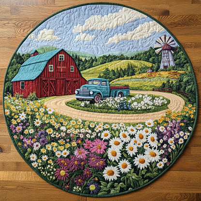 Countryside Haven Quilted Round Mat NCU0DV4857