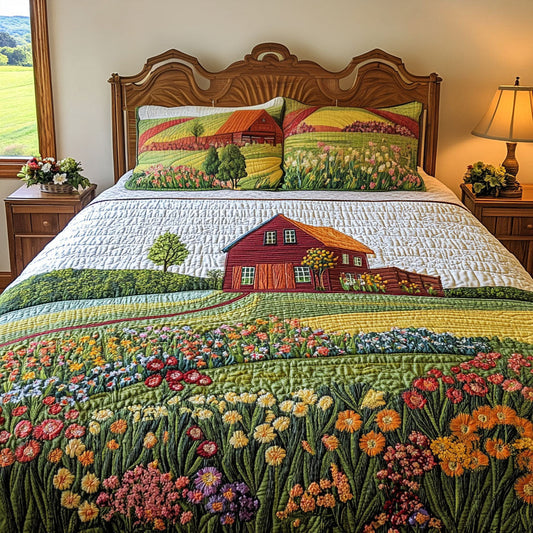 Countryside Peace 3-Piece Quilted Bedding Set NCU0PT6203