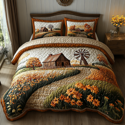 Countryside Tranquil 3-Piece Quilted Bedding Set NCU0DV4688